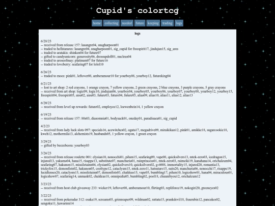 neotcg/log screenshot