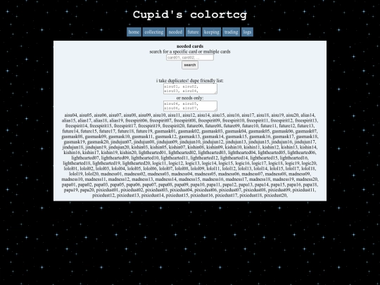 neotcg/neededcards screenshot