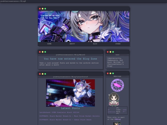 Blog screenshot