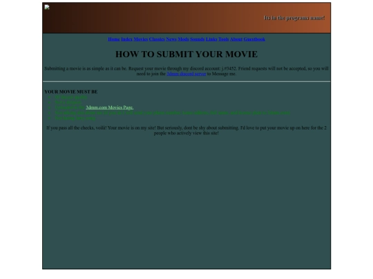 Movies/Submit screenshot