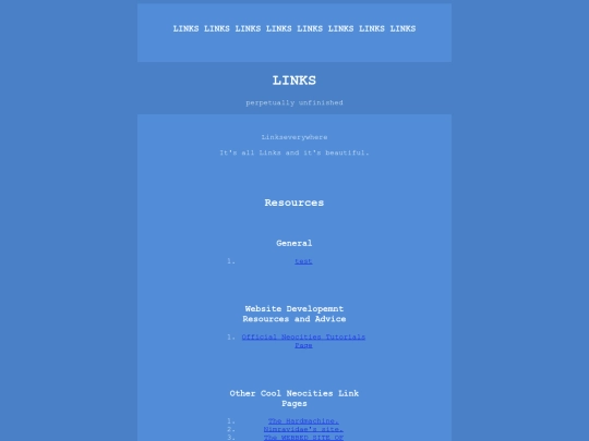 links screenshot