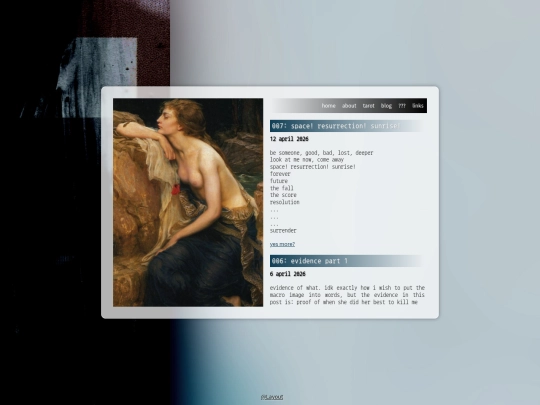 journal/blog screenshot