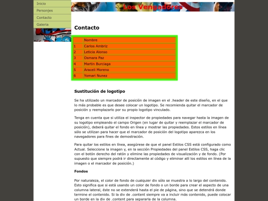 Paginas/Contacto screenshot