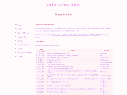 Gigs screenshot