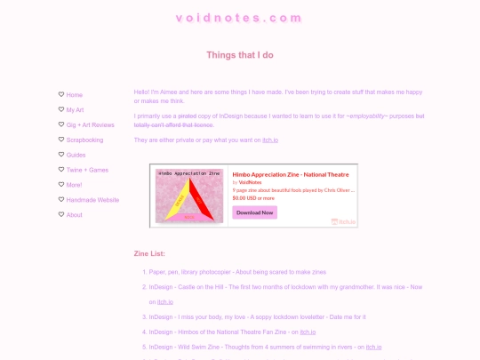 zines screenshot