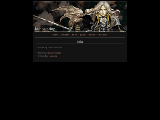 links screenshot