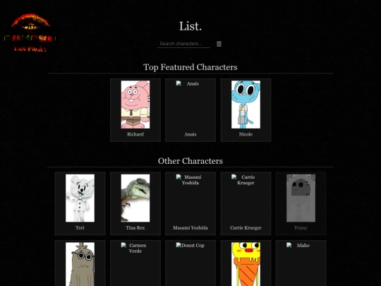 characters screenshot