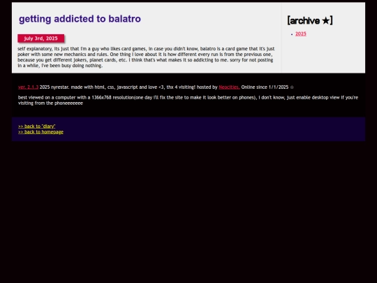 archive/old/diary/entries/6 screenshot
