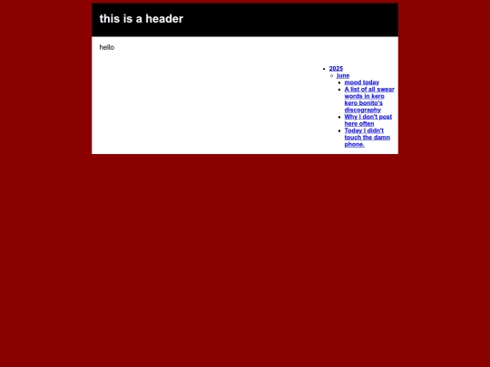 diary/entries/testjs screenshot