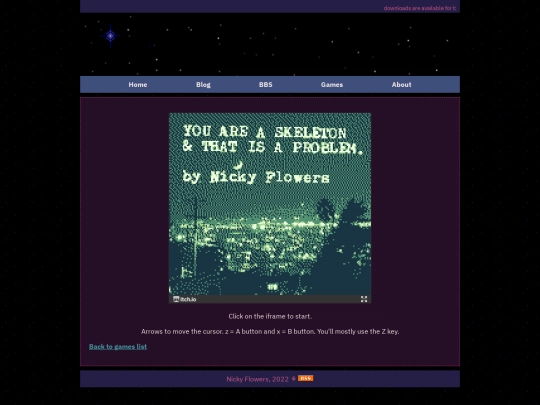games/skeletongame screenshot