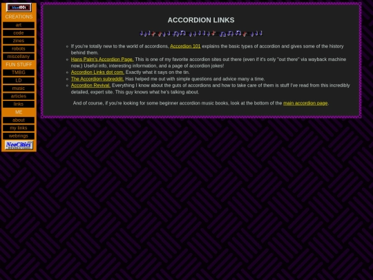 accordion/links screenshot