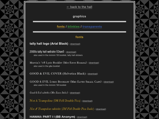 music/tallyhall/graphics screenshot