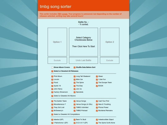 music/tmbgsorter screenshot