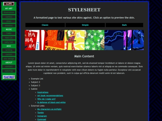 style screenshot