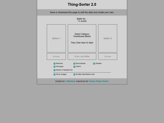 tech/sorter screenshot