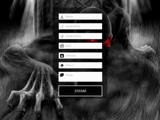Redes Sociales/formulario screenshot