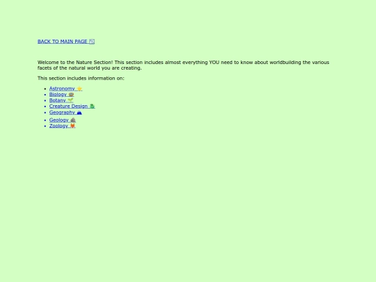 nature-homepage screenshot