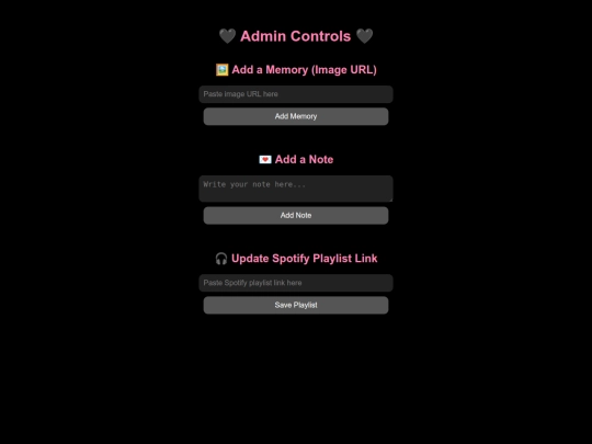 admin screenshot