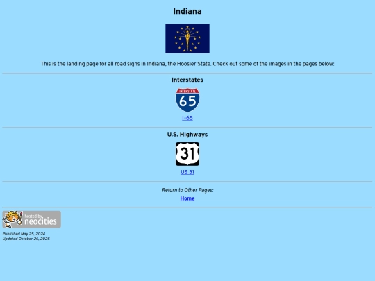 roadsigns/indiana screenshot