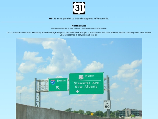 roadsigns/indiana/us/31/north screenshot