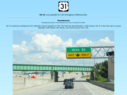 roadsigns/indiana/us/31/south screenshot