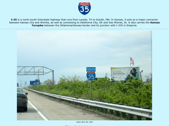 roadsigns/kansas/i-35 screenshot
