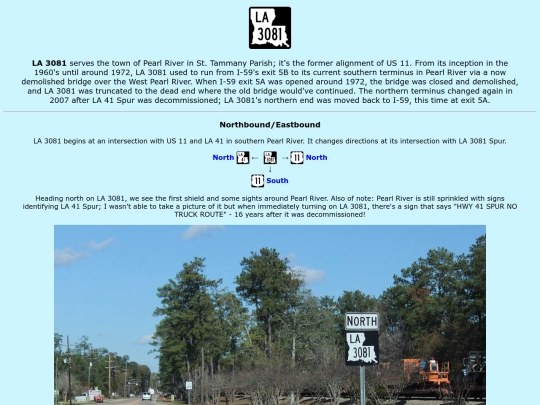 roadsigns/louisiana/la3081/main screenshot