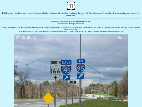 roadsigns/louisiana/us-11/south/1 screenshot