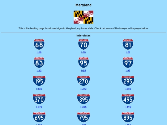 roadsigns/maryland screenshot
