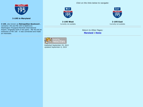 roadsigns/maryland/i-195 screenshot
