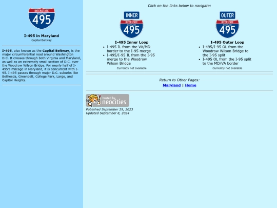 roadsigns/maryland/i-495 screenshot