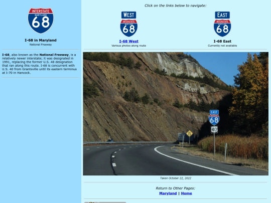 roadsigns/maryland/i-68 screenshot