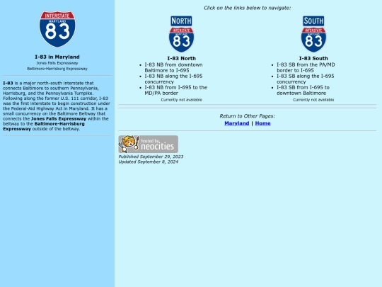 roadsigns/maryland/i-83 screenshot