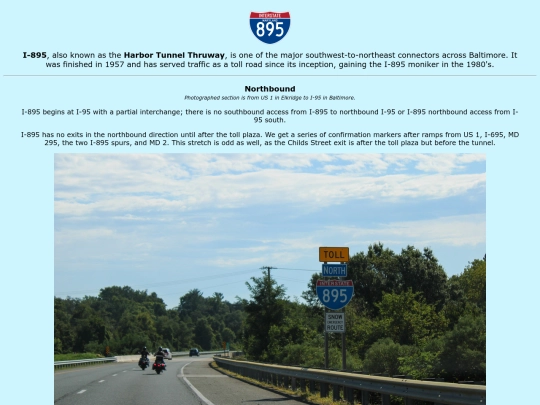 roadsigns/maryland/i-895/north screenshot
