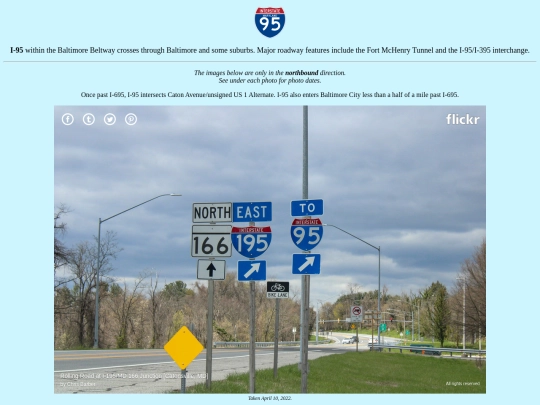 roadsigns/maryland/i-95/north/2 screenshot