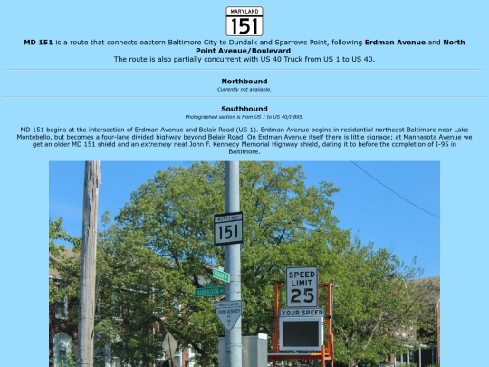 roadsigns/maryland/md151 screenshot