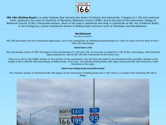 roadsigns/maryland/md166 screenshot