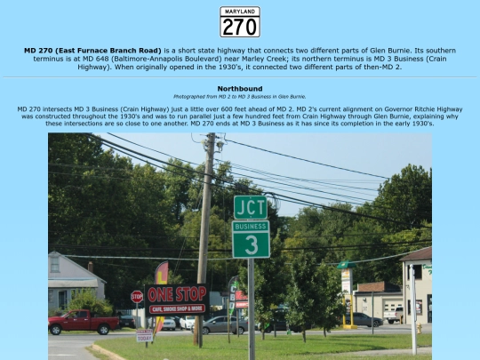roadsigns/maryland/md270 screenshot