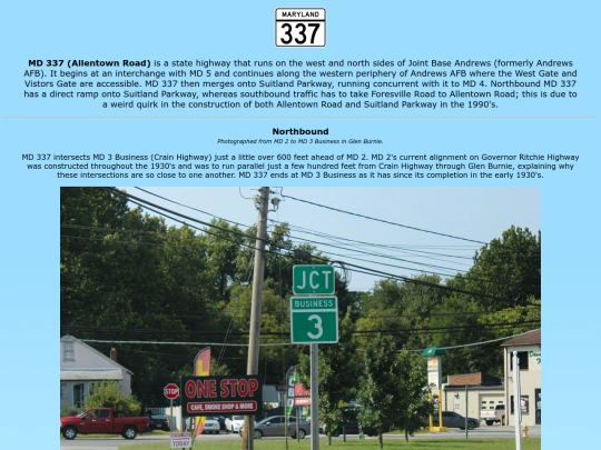 roadsigns/maryland/md337 screenshot
