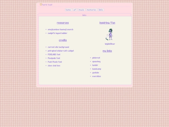 links screenshot
