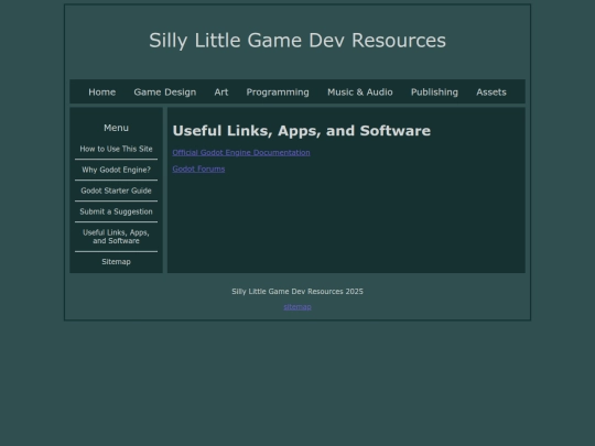 home/links screenshot
