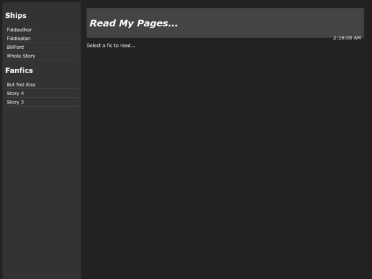 Pages/Fanfics screenshot