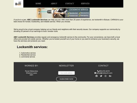 ABC locksmith services screenshot