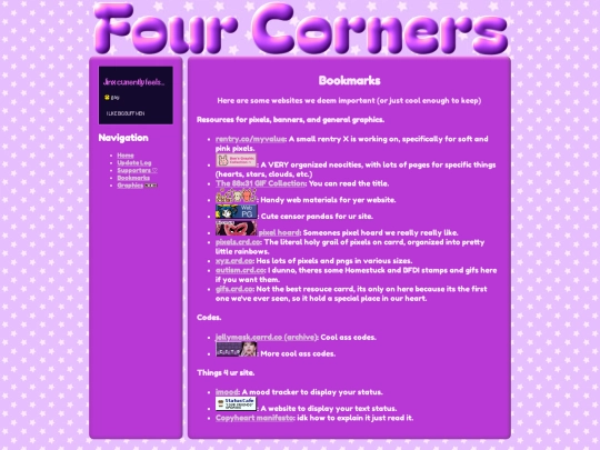 purp-corner/bookmarks screenshot