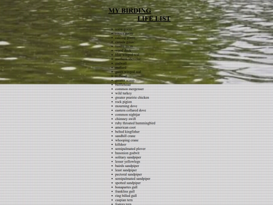 birdwatchinglifelist screenshot