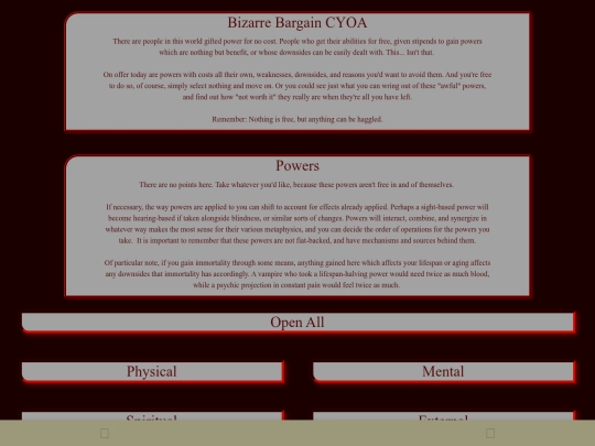cyoas/bizarre bargain screenshot