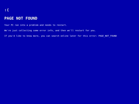 not_found screenshot