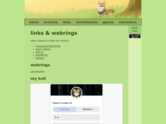links screenshot