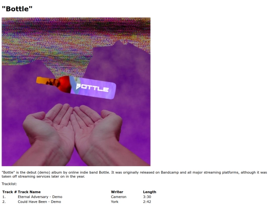 bottlealbum screenshot