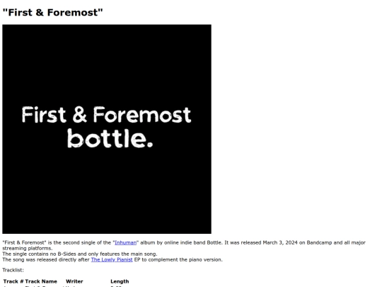 firstandforemostsingle screenshot